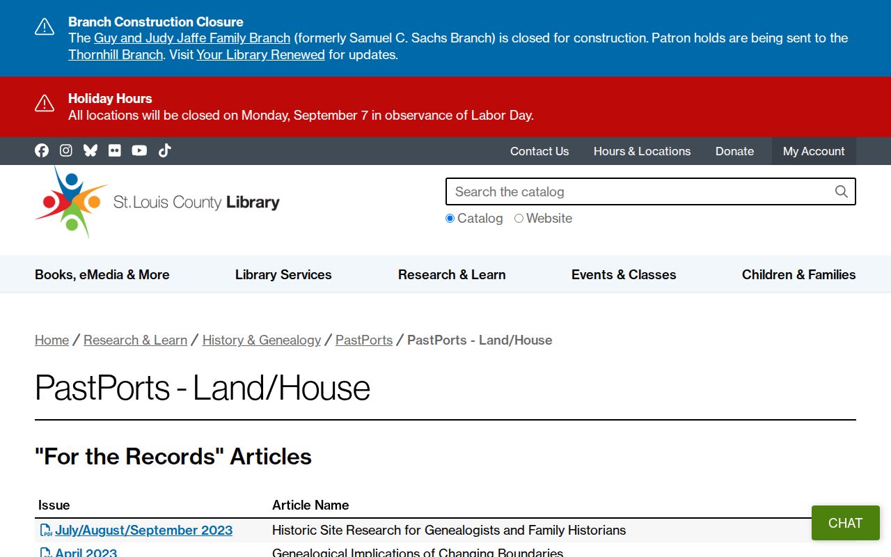 Hazelwood previous residents research through SLCL PastPorts house history